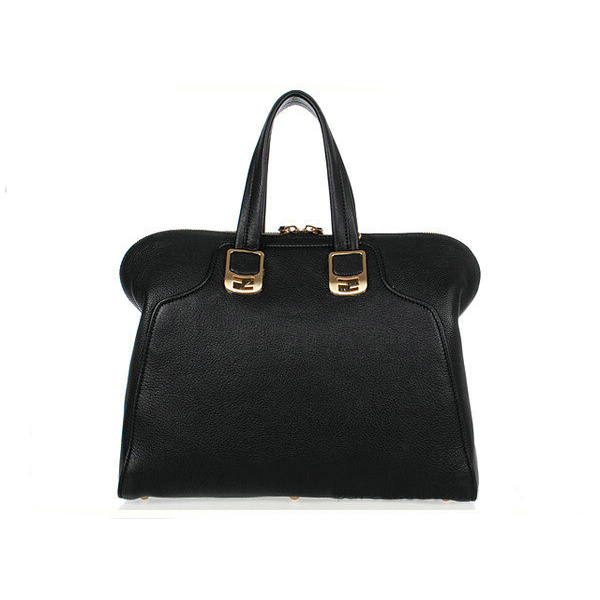 F8812 Fendi Chameleon Grande Vitello Zip Top Tote Bag F8812 Blac